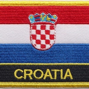 Croatia Flag Rectangular Embroidered Patch