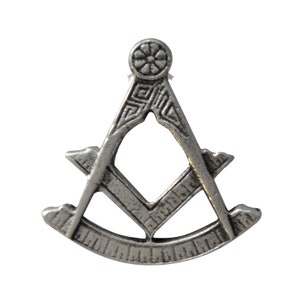 Past Master Square and Compasses Masonic Freemason Pewter Pin Badge - Hand Made in The United Kingdom
