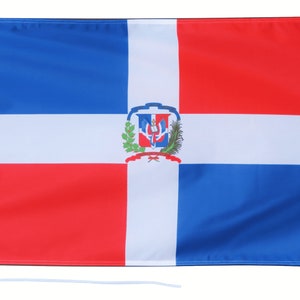 Dominican Republic State Flag with Eyelets or Rope and Toggle - Hand Made in the UK