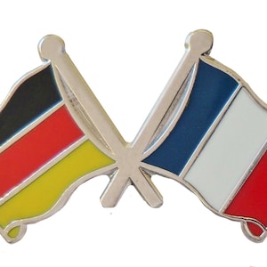Germany and France Flag Friendship Pin Badge