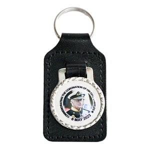 King Charles III Coronation 2023 Leather Key Ring