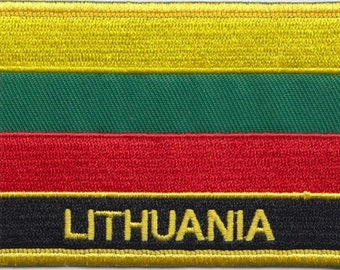 Lithuania Flag Rectangular Embroidered Patch