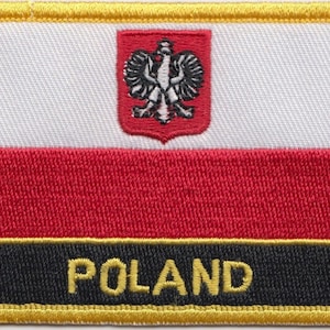 Poland Eagle Flag Rectangular Embroidered Patch