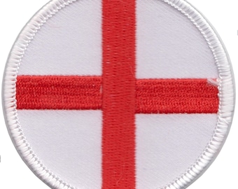 England St' George's Cross Patriotic Flag Embroidery Badge Iron Sew On Patch 6cm - Foto 3