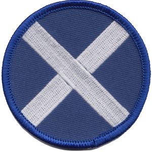 Scotland Saltire Round Embroidered Patch