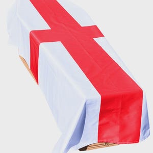 England St George Cross Coffin Drape Flag - Premium Quality and Made in the UK - Fast Dispatch