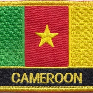 Cameroon Flag Rectangular Embroidered Patch