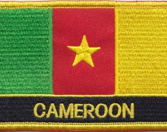 Cameroon Flag Rectangular Embroidered Patch