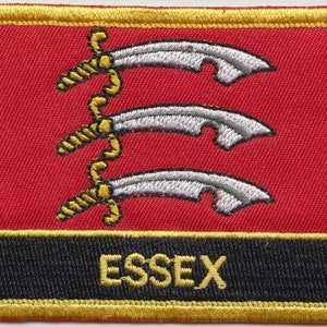 Essex County Flag Rectangular Embroidered Patch