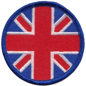 United Kingdom UK Union Jack Flag Round Embroidered Patch