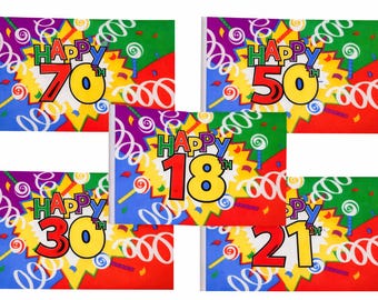 Birthday Small Arts & Crafts Flags - 7 to Choose From