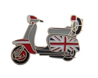 Scooter Union Jack Flag Pin Badge