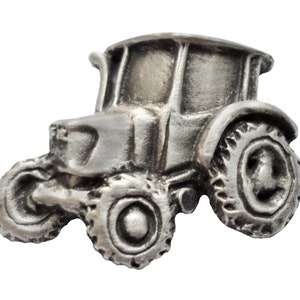 Tractor Pewter Pin Badge - Hand Made in The United Kingdom