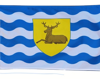 Hertfordshire Flag with Eyelets or Rope and Toggle - Hand Made in the UK