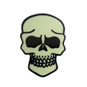 White Skull Pin Badge