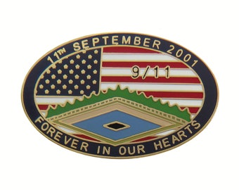 9/11 Memorial Garden Forever In Our Hearts Pin Badge