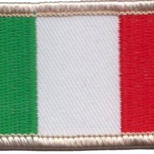 Italy Flag Small Rectangular Embroidered Patch