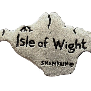 Isle of Wight Pewter Pin Badge - Hand Made in The United Kingdom