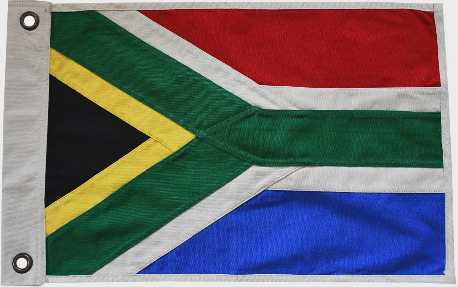 South Africa Fully Sewn Cotton Flag - 49cm x 33cm - 2 Eyelets