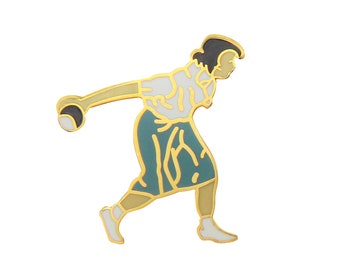 Lawn Bowls Woman Pin Badge