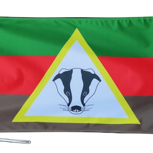British Army Flag - Badger Squadron Royal Tank Regiment - Hand Made in the UK - Various Sizes