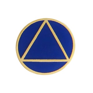 Alcoholics Anonymous AA Symbol Enamel Pin Badge