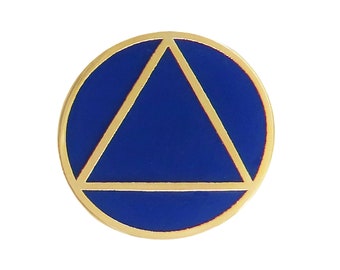 Alcoholics Anonymous AA Symbol Enamel Pin Badge