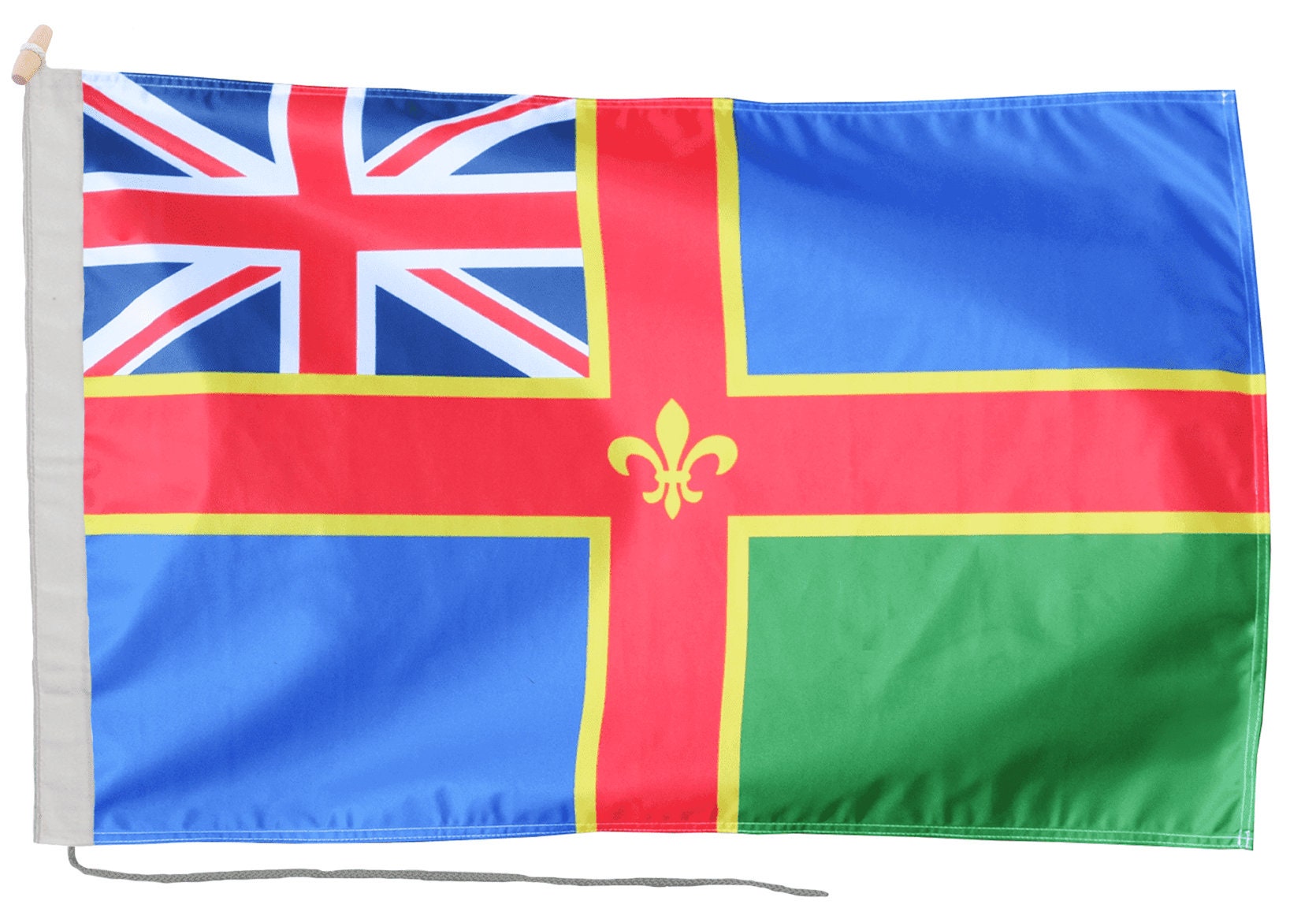 Lincolnshire Ensign Flag With Eyelets or Rope and Toggle