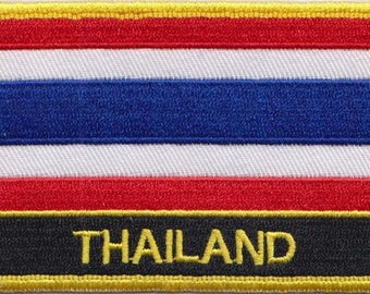 Thailand Flag Rectangular Embroidered Patch