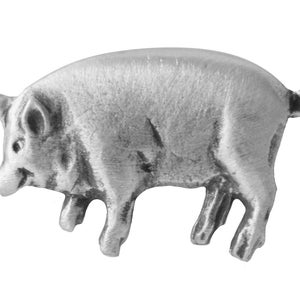 Pig Pewter Pin Badge - Hand Made in The United Kingdom
