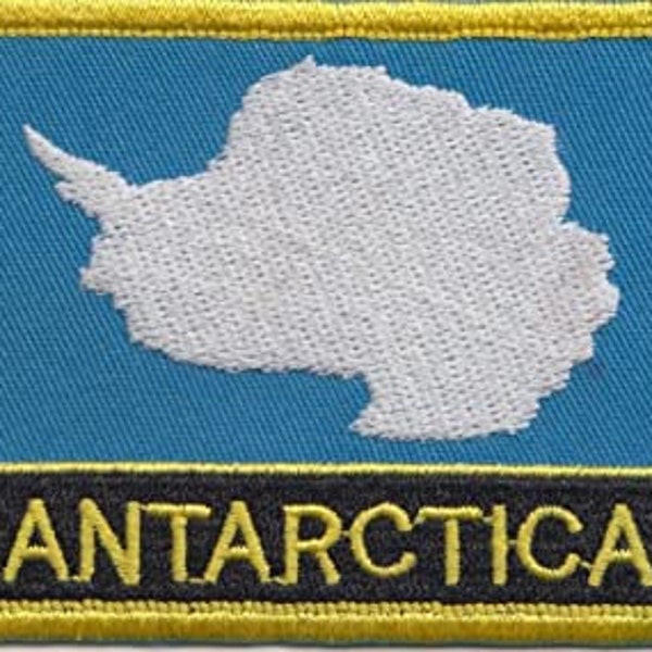 Parche Bordado Rectangular Bandera Antártida