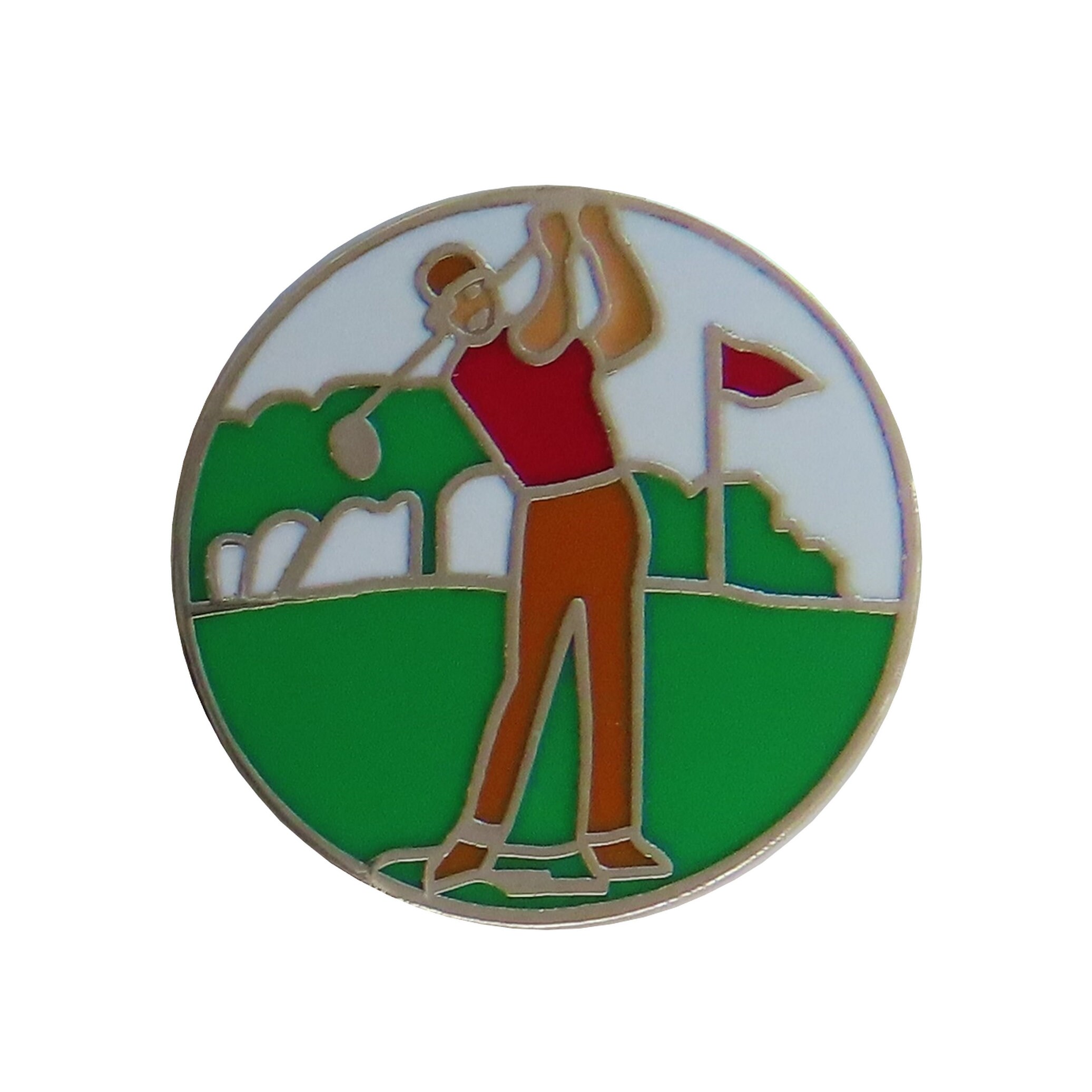 Golf Player Tee Shot Pin Badge Etsy UK