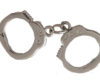 Police Handcuffs Restraints Articulated Pin Badge