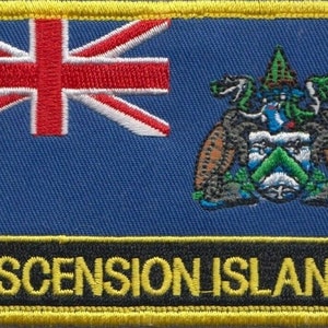 Ascension Island Flag Rectangular Embroidered Patch