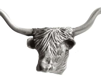 Highland Cow Pewter Brooch - Hand Made in the United Kingdom