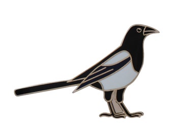 Magpie Bird Pin Badge