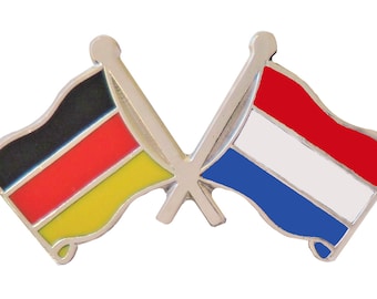 Germany and Netherlands Flag Friendship Pin Badge