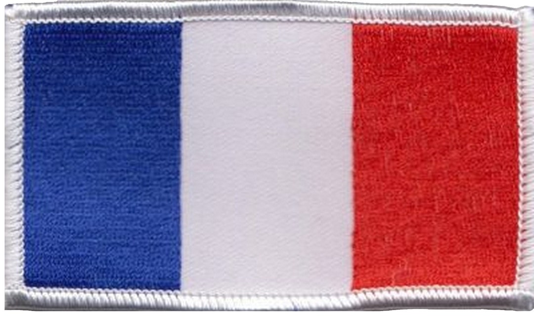 France Flag Small Rectangular Embroidered Patch - Etsy