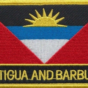 Antigua and Barbuda Flag Rectangular Embroidered Patch