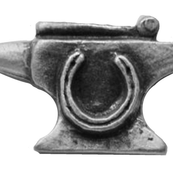 Blacksmith Farrier's Anvil Small Pewter Pin Badge - Hand Made in The United Kingdom