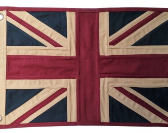 United Kingdom UK Union Jack Fully Sewn Aged & Vintage-Look Flag 49cm x 33cm
