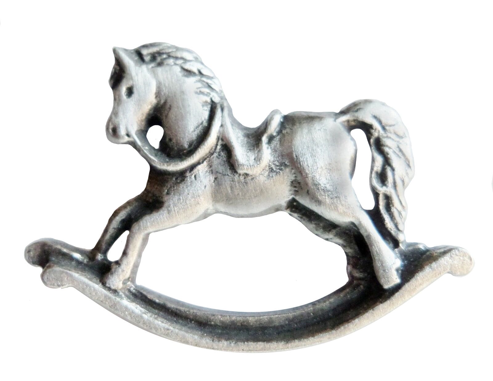 Rocking Horse Christenig British Pewter Pin Badge Tie Pin /Lapel Badge XDHLP1260 