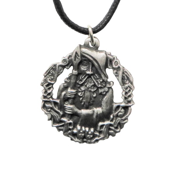 Odin Norse God Pewter Pendant - Hand Made in The United Kingdom
