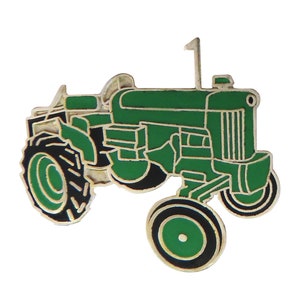 Green Tractor Pin Badge