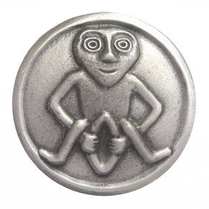 Sheela na Gig Pewter Brooch - Hand Made in the United Kingdom