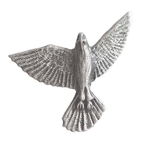 Peace Dove Small Pewter Pin Badge - Hand Made in The United Kingdom