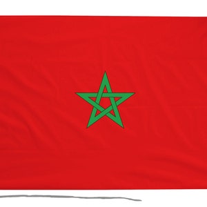 Morocco Flag with Eyelets or Rope and Toggle - Hand Made in the UK