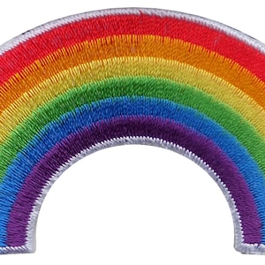 Rainbow LQBTQ+ Pride Shaped Embroidered Patch