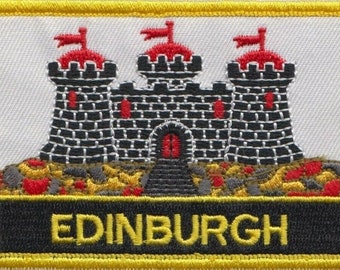 Edinburgh City Flag Rectangular Embroidered Patch