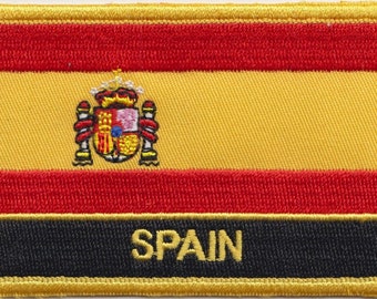 Spain State Flag Rectangular Embroidered Patch